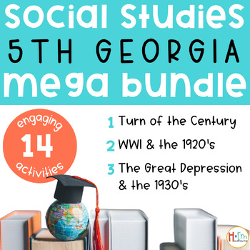 Preview of 5th Social Studies Curriculum Bundle │PowerPoints │Interactive Activities │GA