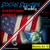 5th Gr Social Studies Weekly~WHOLE YEAR Bundle*365 Vocab~M