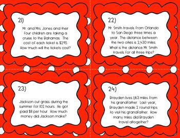 5th Grade 5.NBT.5 Multiplying by 1-Digit Numbers Task Cards | TPT