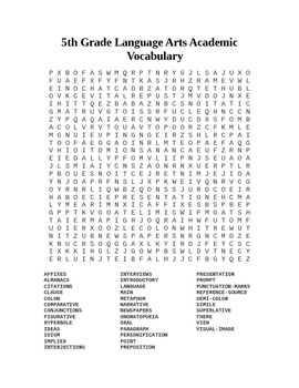 5th grade academic vocabulary word search by amanda harville tpt