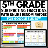 5th Grade Subtract Fractions with Unlike Denominators {5.N