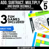 5th Grade Add, Subtract, Multiply and Divide Decimals Game