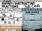 5th Grade Adding & Subtracting Fractions: QR Code Task Cards