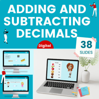 Preview of 5th Grade Adding and Subtracting Decimals: Digital Math CCSS.5.NBT.B.7