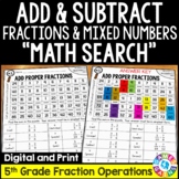 Add & Subtract Fractions & Mixed Numbers with Unlike Denom