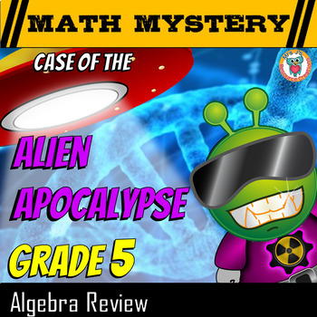 Preview of 5th Grade Algebra - One Step Equations Algebra Review CSI Math Mystery Game