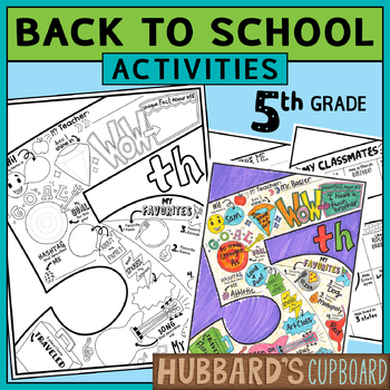 Preview of 5th Grade All About Me Back to School Activity - Writing Prompt & Bulletin Board