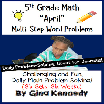 Preview of Daily Problem Solving for 5th Grade: April Word Problems (Multi-Step)