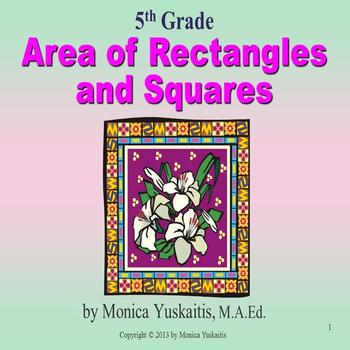Preview of 5th Grade Area of Rectangles and Squares Powerpoint Lesson