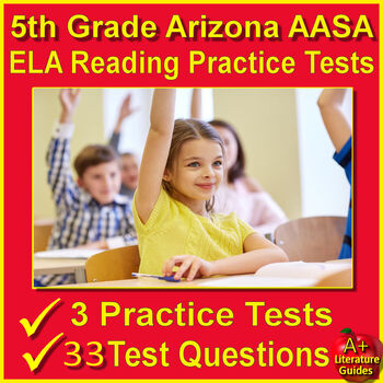 Preview of 5th Grade Arizona AASA ELA Reading Practice Tests - Printable AND Google Forms!