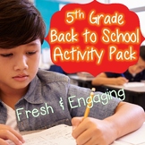 5th Grade Back to School Activities- Fresh and Engaging