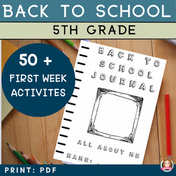 Preview of Back to school 5th Grade | Back to school Activities Ice Breakers | All About Me