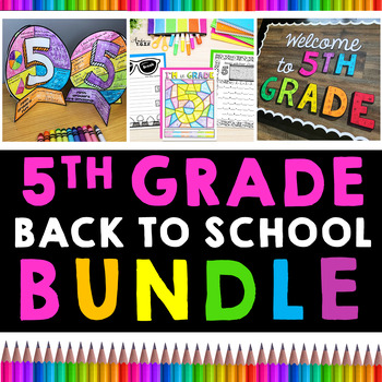 5th Grade Back to School Activities and Bulletin Board BUNDLE | TpT