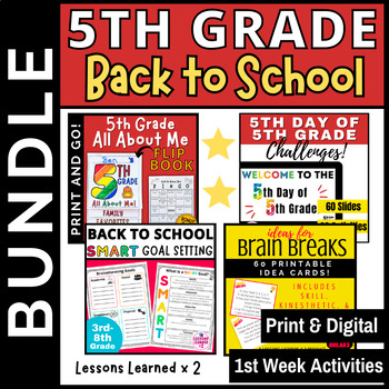 5th Grade Back to School Bundle - 1st Week Activities by Lessons ...