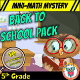 5th Grade Back to School Math Mini Mysteries Activities - 