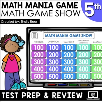 Preview of 5th Grade Math Review Game Show 5th Grade Math Test Prep End of Year Math Review