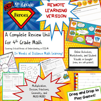 Preview of 5th Grade Beginning of the Year Review--REMOTE edition