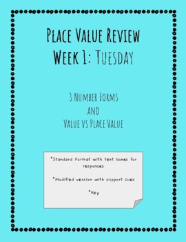 Preview of 5th Grade Bell Ringer-Place Value-Tuesday