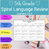 5th Grade Bell Work Spiral Language Review Semester 2