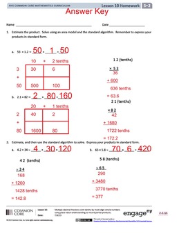 5th Grade CC Math Module 2 Topic C Lessons 10-12 by Melissa Drewisis