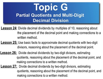 Preview of 5th Grade CC Math Module 2 Topic G Lessons 24 - 27
