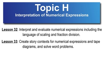 Preview of 5th Grade CC Math Module 4 Topic H Lessons 32-33
