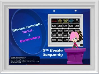 Preview of Math Jeopardy: Measurement, Data, & Geometry (5th Grade CCS)