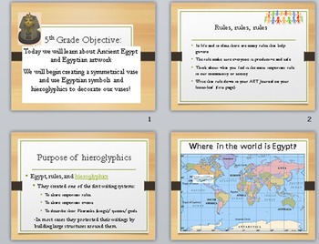 Preview of 4th-5th Grade Egyptian Inspired Vase Common Core