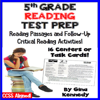 Preview of 5th Grade Reading Test-Prep Passages, Critical Thinking Reading Response