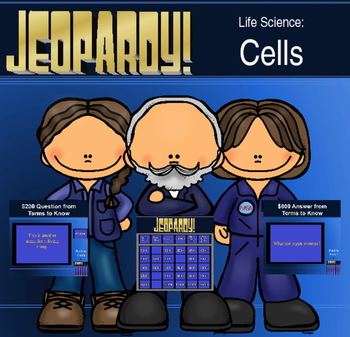 Preview of 5th Grade Cells Jeopardy Game