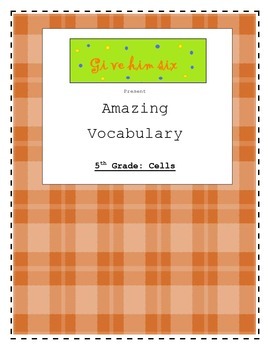 Preview of 5th Grade Cells Vocabulary Packet