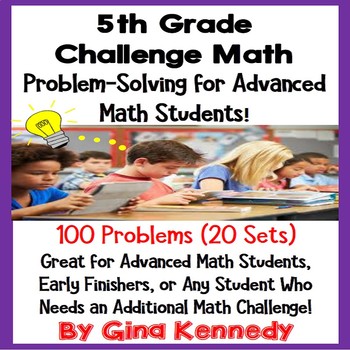 Preview of 5th Grade Problem Solving for Advanced Math Learners, 20 Weeks of Enrichment!