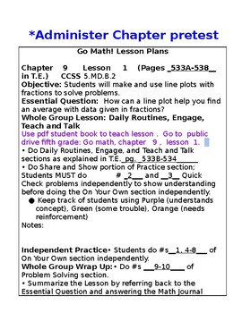 Preview of 5th Grade Chapter 9 Go Math Lesson Plans