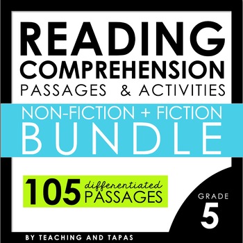 Preview of 5th Grade Close Reading Passages and Activities for Reading Comprehension BUNDLE
