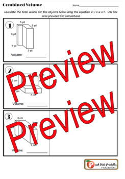 Preview of 5th Grade Math: Calculating Combined Volume 3