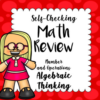 Preview of 5th Grade Common Core Algebraic Thinking - Self Checking Practice Cards