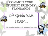 5th Grade Common Core ELA (Literature) "I Can" Statements