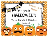 5th Grade Common Core HALLOWEEN Task Cards & Riddles