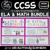 5th Grade Common Core I Can Statements Posters {Kid Friend