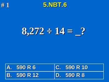 Preview of 5th Grade Common Core Math 5 NBT.6 Find Quotients of Whole Numbers 5.NBT.6