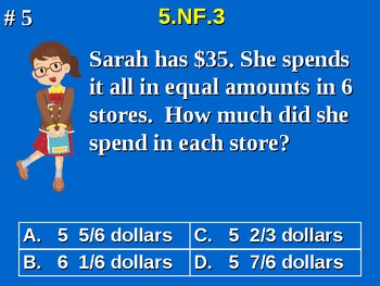 Preview of 5th Grade Common Core Math 5 NF.3 Division of Fractions Word Problems 5.NF.3