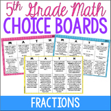 5th Grade Math Choice Boards {Fractions} Google Classroom 