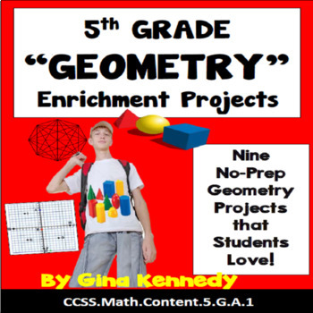 Preview of 5th Grade Geometry Enrichment Projects, Vocabulary Handout