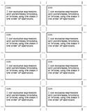 5th Grade Common Core Math I Can Statements for Student Journals