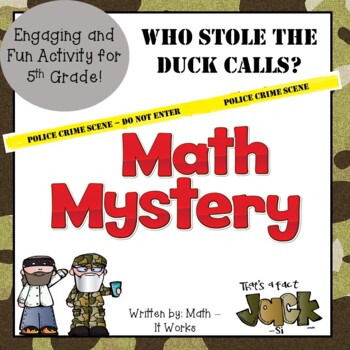 Preview of 5th Grade Common Core Math Mystery