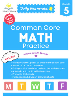 Preview of 5th Grade Common Core Math Practice- Warm-ups, Bell Ringers, MAP practice
