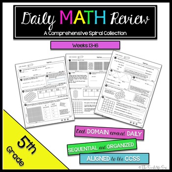 Preview of 5th Grade Math Review: Weeks 13 - 16