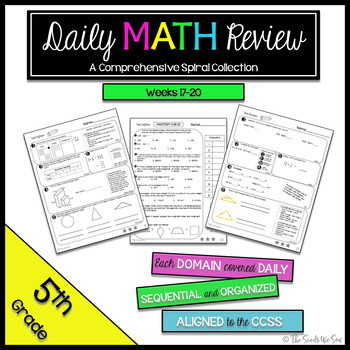 Preview of 5th Grade Math Review: Weeks 17 - 20
