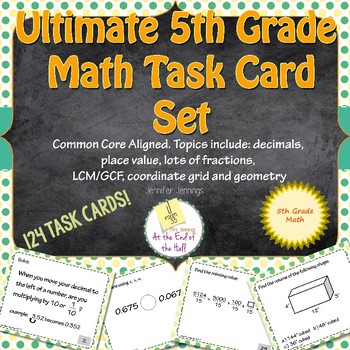 Preview of 5th Grade Common Core Math Task Cards