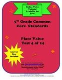 5th Grade Common Core Standards Place Value Test